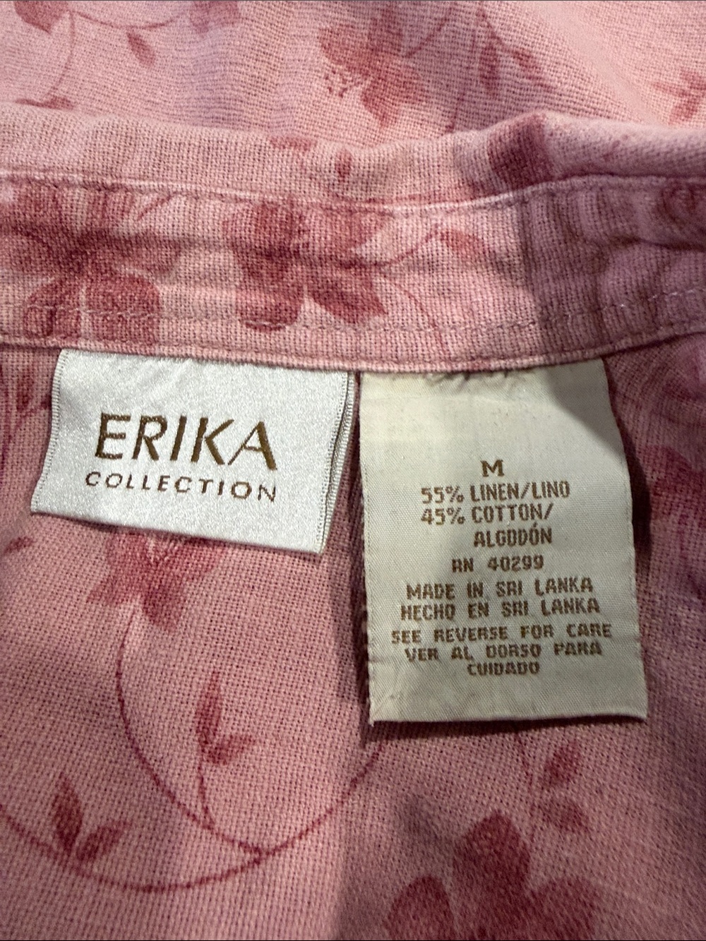 Erika Pink Floral Button-Up Shirt - Picture 2 of 3